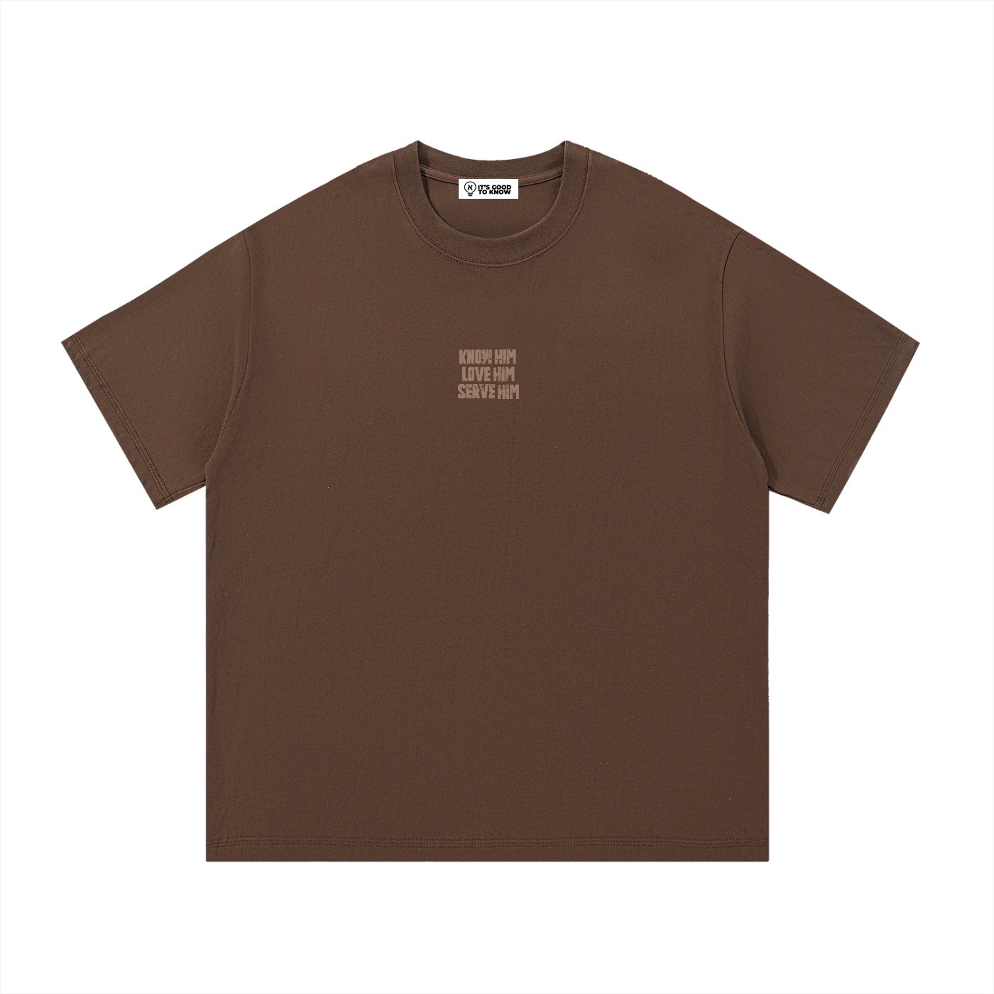 Know Him Cotton T-Shirt Coffee