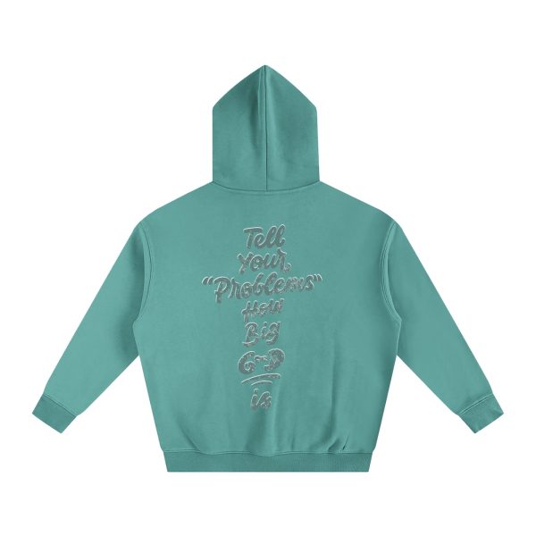 460e9735e0754e8597a81bef3e5a3604.jpg God is Bigger Oversize Fleeced Hoodie Green