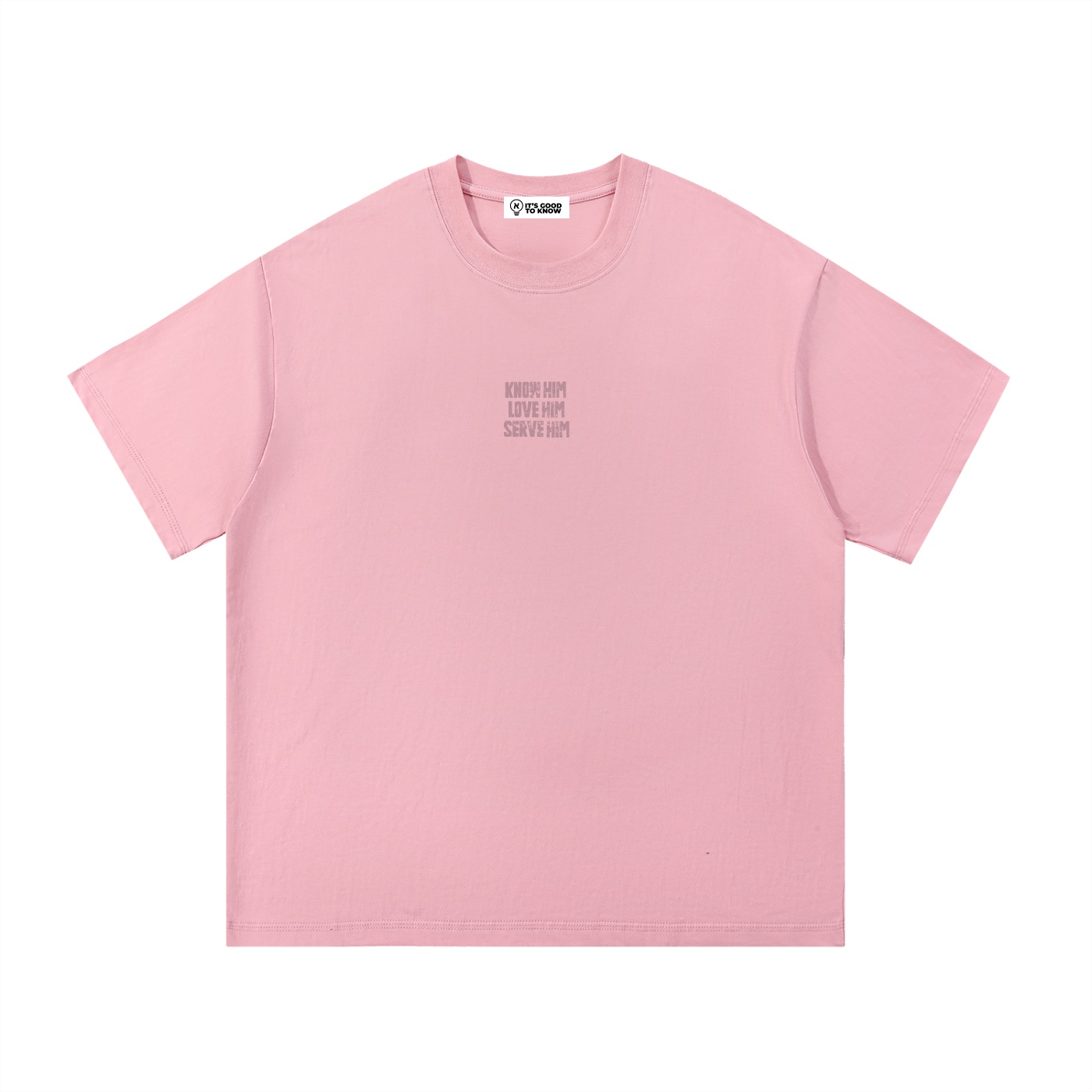 Love Him Cotton T-Shirt Pink