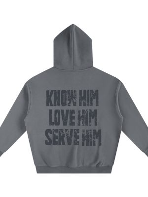 b910acf137774b8f8d06ece5605248ce.jpg Know Him Oversize Grey Fleeced Hoodie