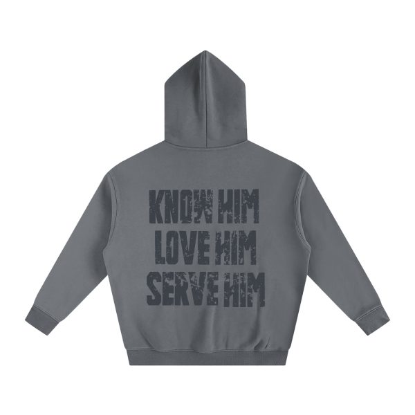 b910acf137774b8f8d06ece5605248ce.jpg Know Him Oversize Grey Fleeced Hoodie