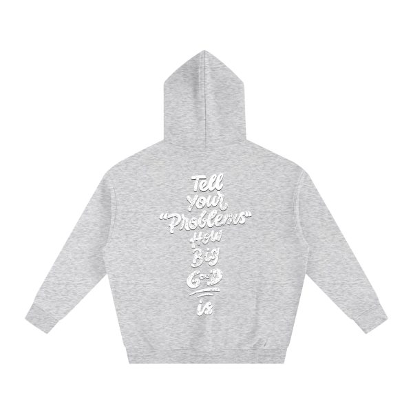 bee58c17a12b4829a53ee8a254e0bf1b.jpg God is Bigger Oversize Fleeced Hoodie Heather Grey
