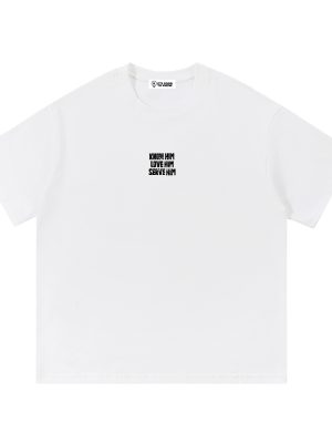 e85d34bb6d164999b60b2c85112b8c93.jpg Know Him Cotton T-Shirt White