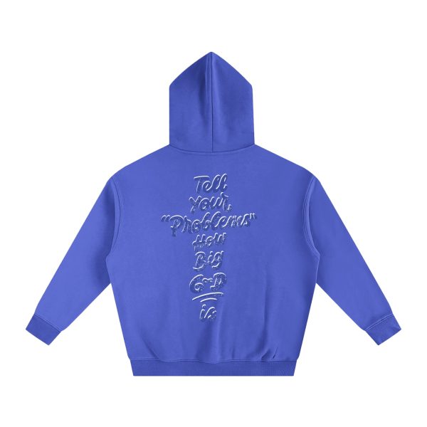 fd824747427845c295a43393896c1766.jpg God is Bigger Oversize Fleeced Hoodie Electric Blue
